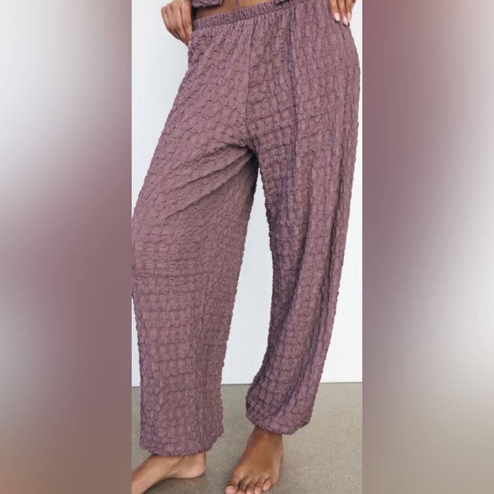 Zara Textured Mauve Lounge Pants/ Size Small